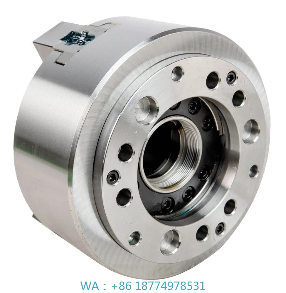 Power Chuck KT08-3 A5 Steel 0.02mm Accuracy Clamp for CNC Lathe3 Jaw Hydraulic Chuck with Hollow 200mm High Precision