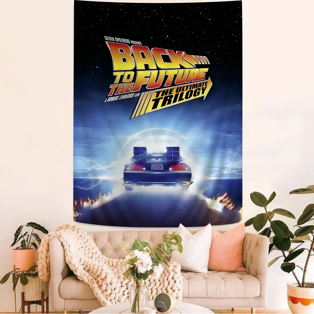 Movie Back To The Future Trilogy Anime Tapestry Hanging Tarot Hippie Wall Rugs Dorm Home Decor