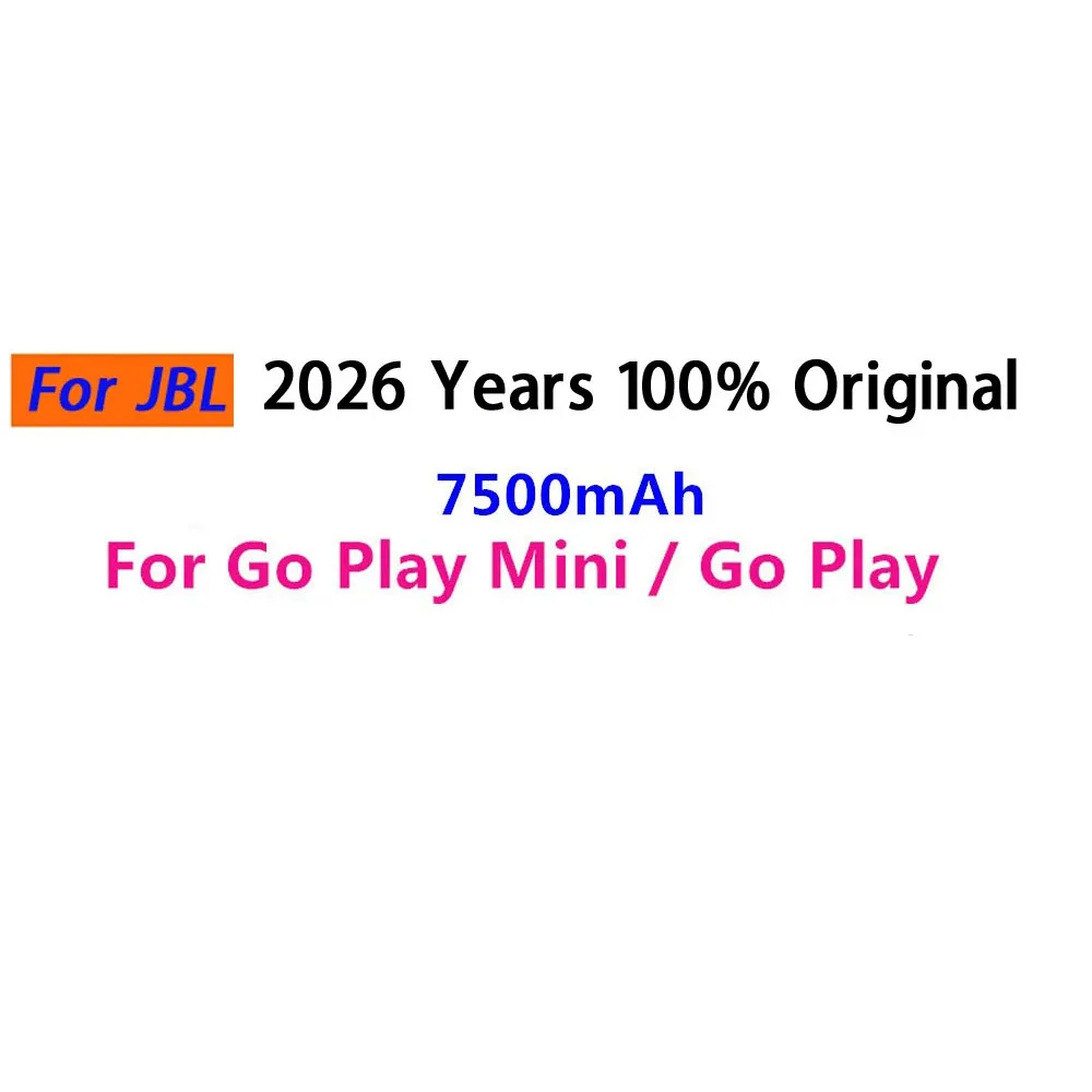 

100% Original New 7500mAh GSP1029102 01 Battery For Harman Kardon Go Play Mini For JBL Go Play CP-HK06 Bluetooth Speaker Battery
