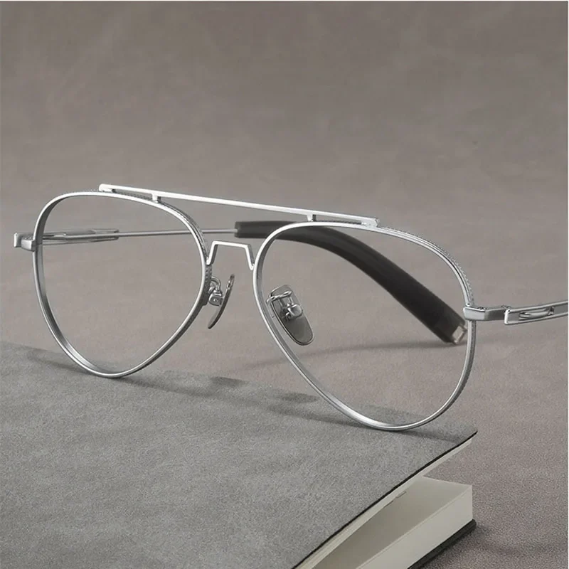 

KIZN Men Aviator Titanium Vintage Pilot Glasses Frame Spectacles Prescription Eyeglass Frames Men Eyeglasses
