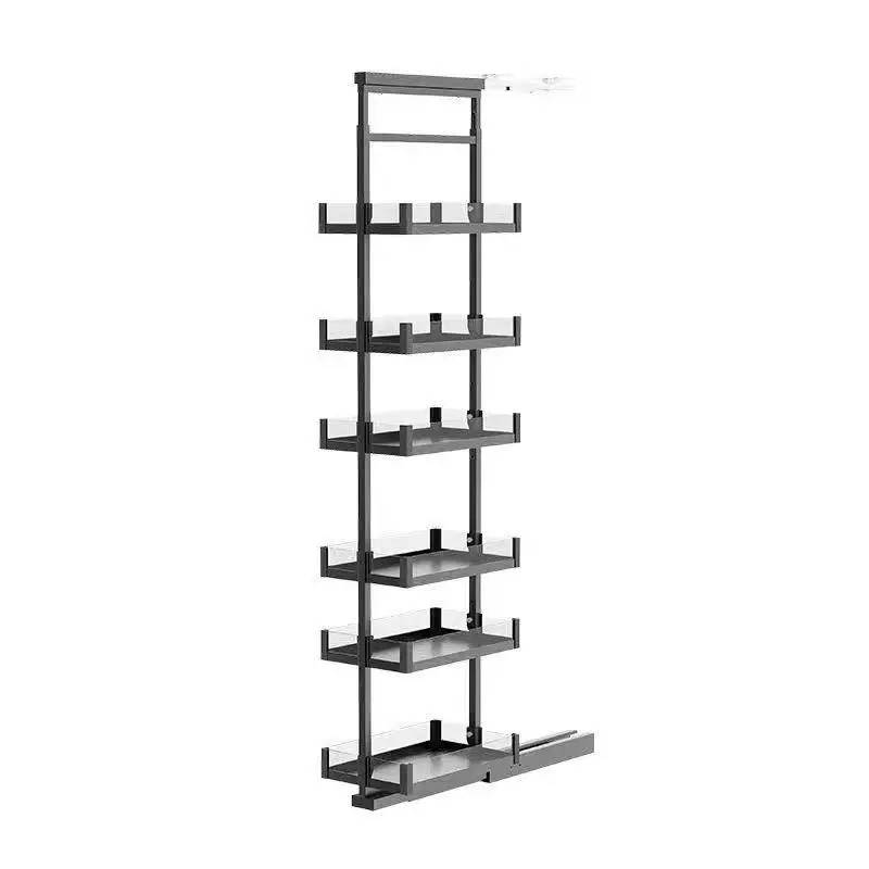 

Kitchen pull-out type heaven and earth rail multi-functional storage high cabinet high deep pull ultra-narrow s