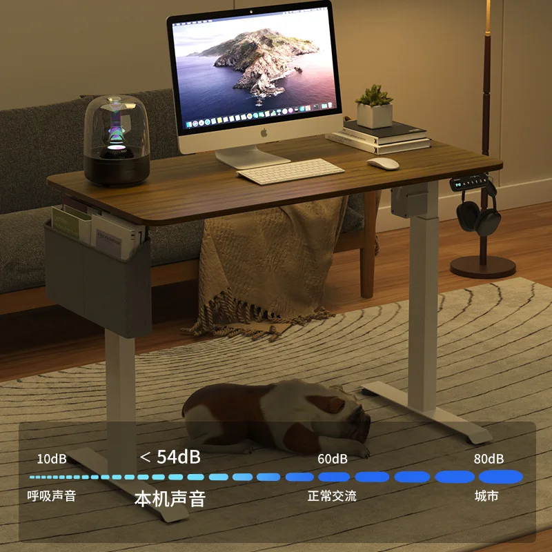 Lifting table single motor desk computer desk desk solid wood table legs table shelf automatic lifting type