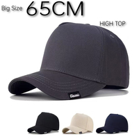 Big Head 60cm 65cm High Top Baseball Caps Men's Large Size Trucker Snapback Hat Outdoor Sunscreen Baseball Hat OverSize Dad Hat