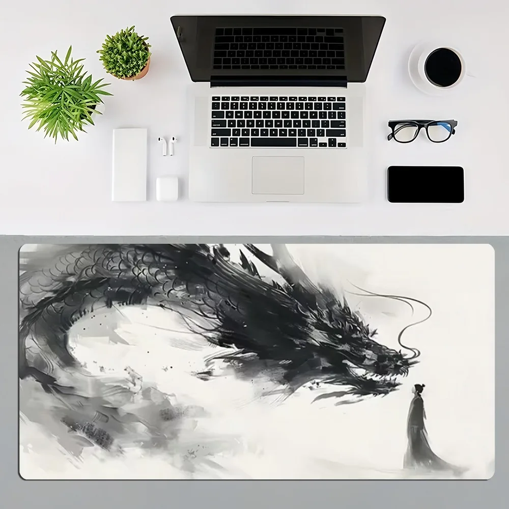 Game mouse pad,with black Dragonfly design desk organizers and trays pc accessories alfombrillas para escritorio tapis de souris