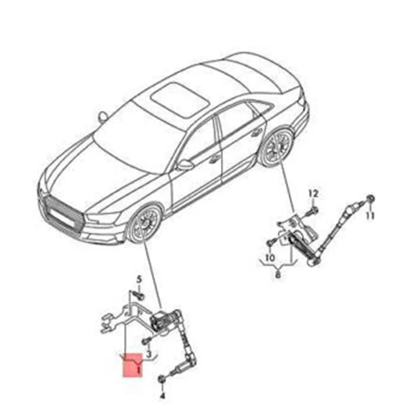 8W0941309E Rear Left Body Height Headlight Level Sensor for A4 A5 RS5 S4 S5 2016-2023 4M0907803 8W0 941 309 C