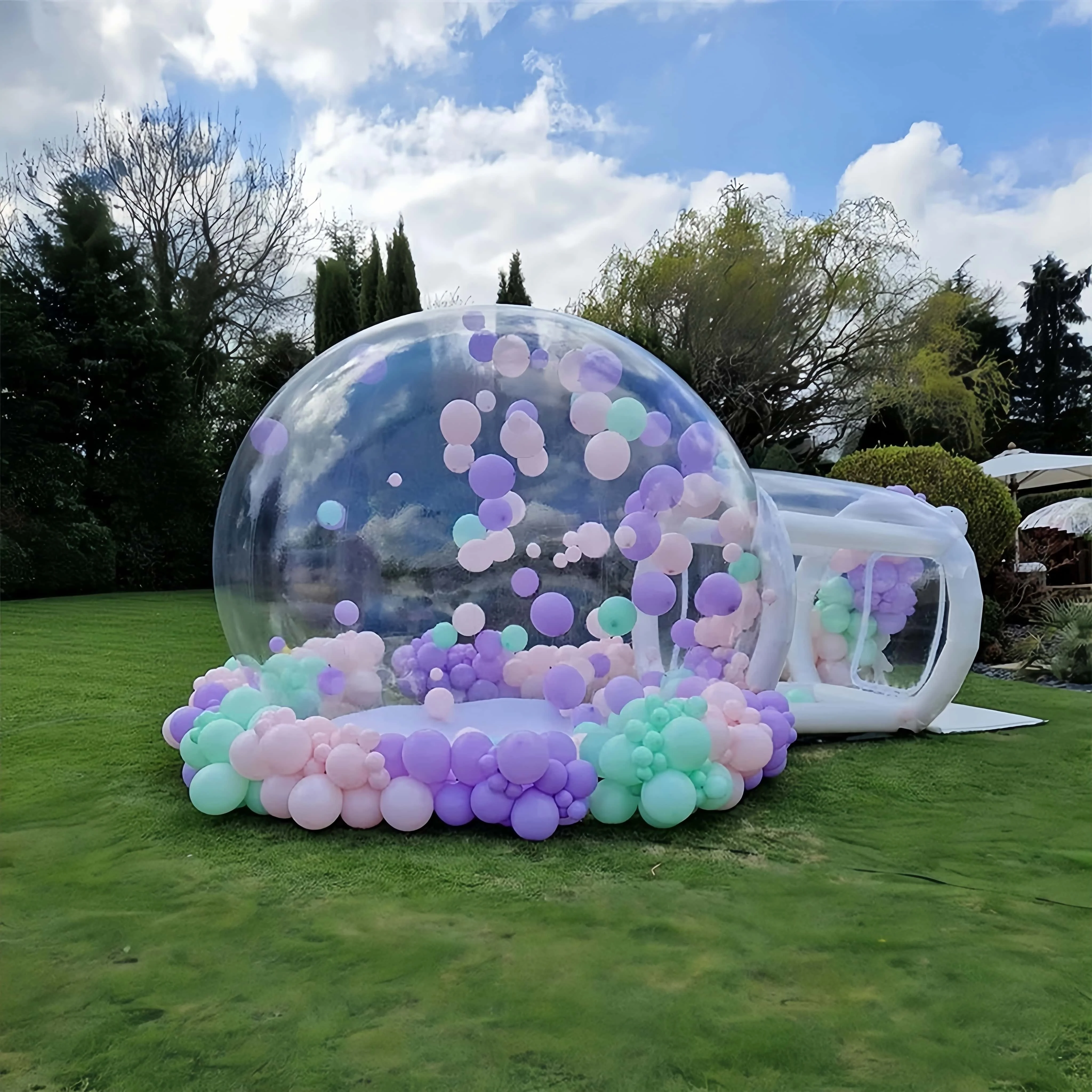 

Inflatable bubble house PVC tent includes blower/protective carpet/PVC repair glue/air pump/colorful balloons/factory price
