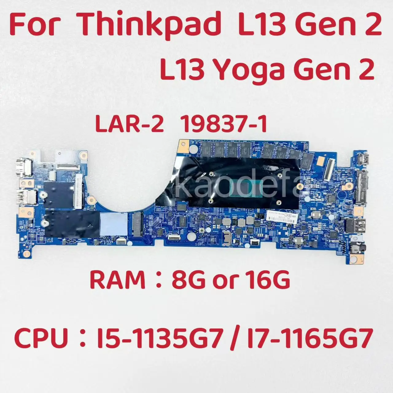 

19837-1 Mainboard For Lenovo Thinkpad L13 Yoga Gen 2 L13 Gen 2 Laptop Motherboard with i5 i7 CPU FRU 5B21K85602 5B20Z48286