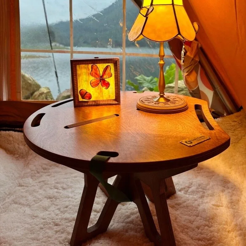 Daily camp quick-loading small wooden table outdoor camping table, small size assembly table