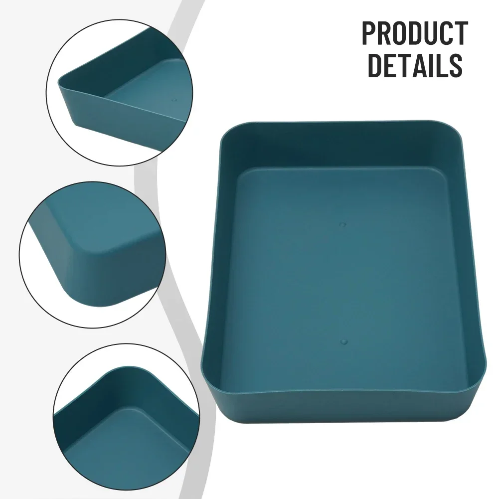 1 قطعة صواني تخزين بيضاء درج التقسيم صندوق تخزين أدوات المائدة المطبخ منظم مستحضرات التجميل فواصل صندوق أشتات تخزين صغير