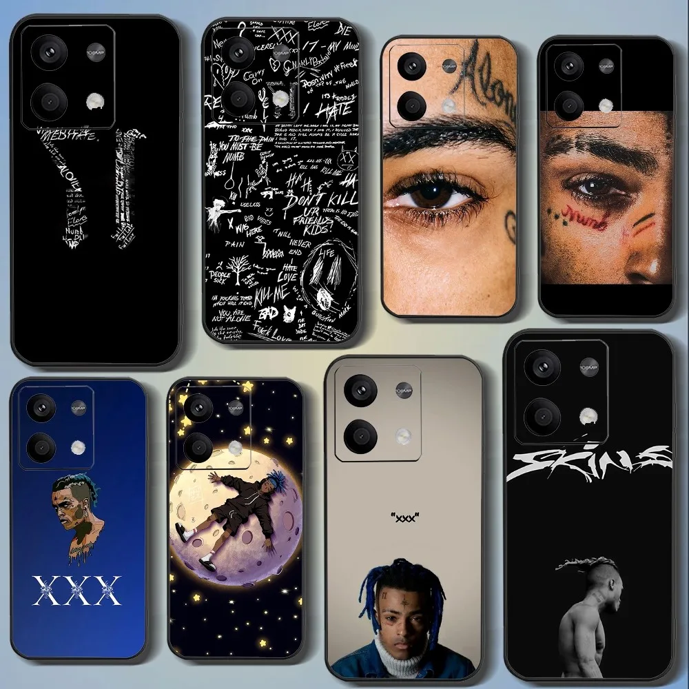 X-XXXTentacions 17 Rapper Phone Case For Xiaomi 11 Redmi Note 11 5G 8T 9A 9 10T Note8Pro Note9 12SUltra Black Case