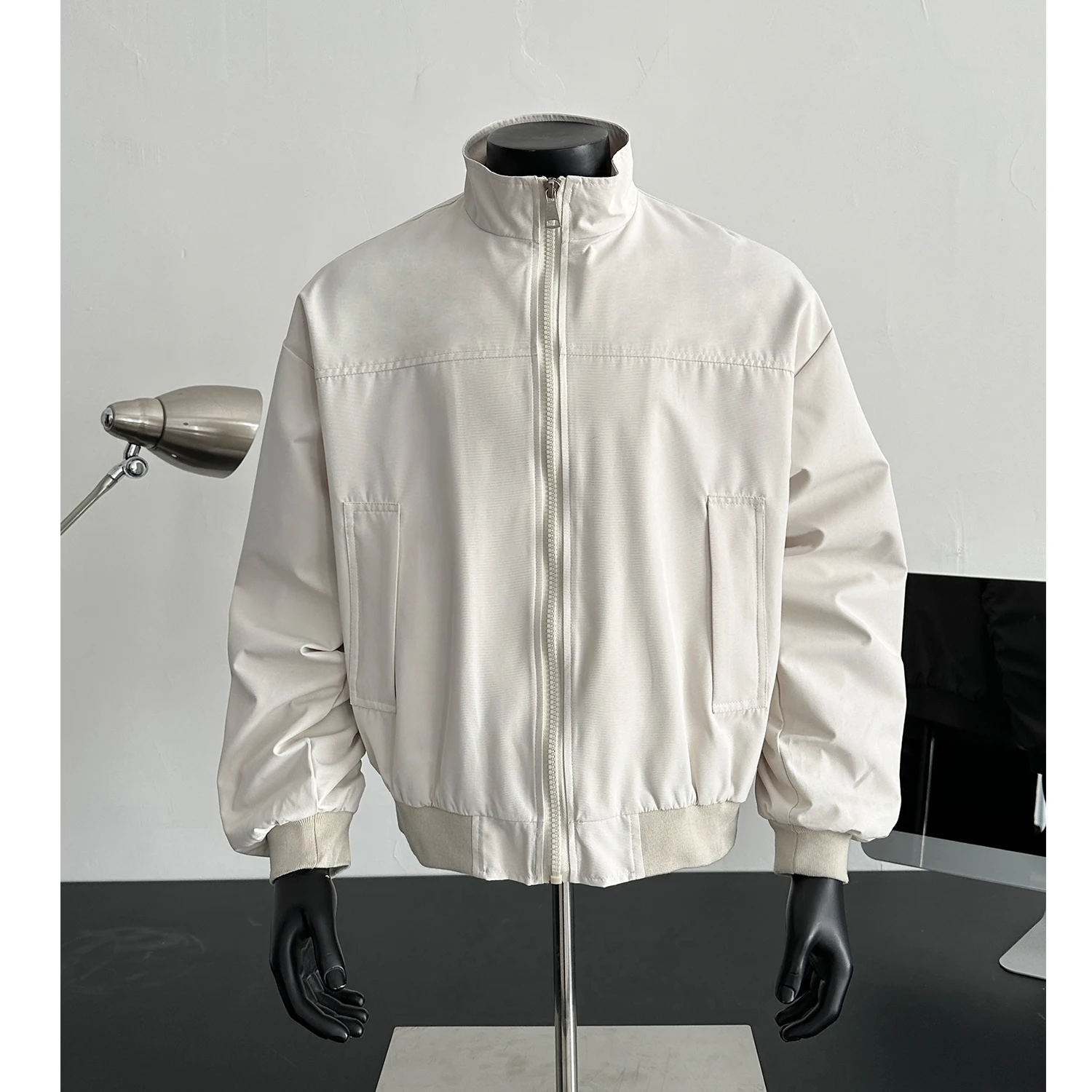 

New American coach jacket bomber jacket, stand-up collar windbreaker, workwear flight jacket for men