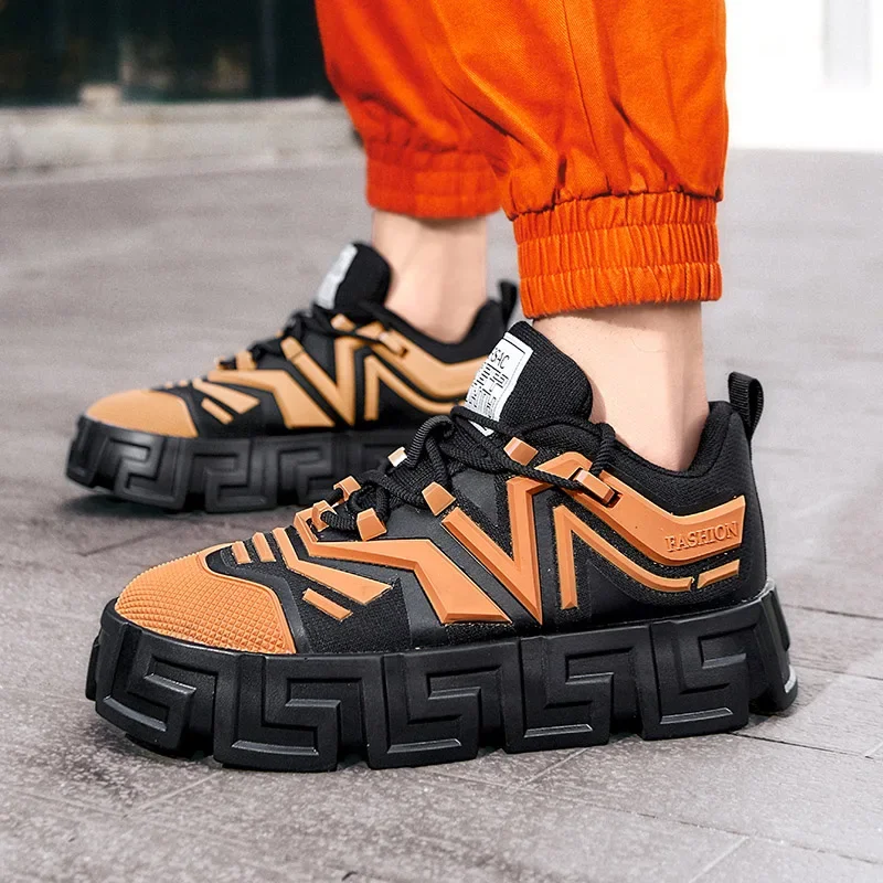 Scarpe casual Scarpe da passeggio stile street da uomo Scarpe sportive Scarpe da corsa da basket con suola spessa Scarpe vulcanizzate da uomo