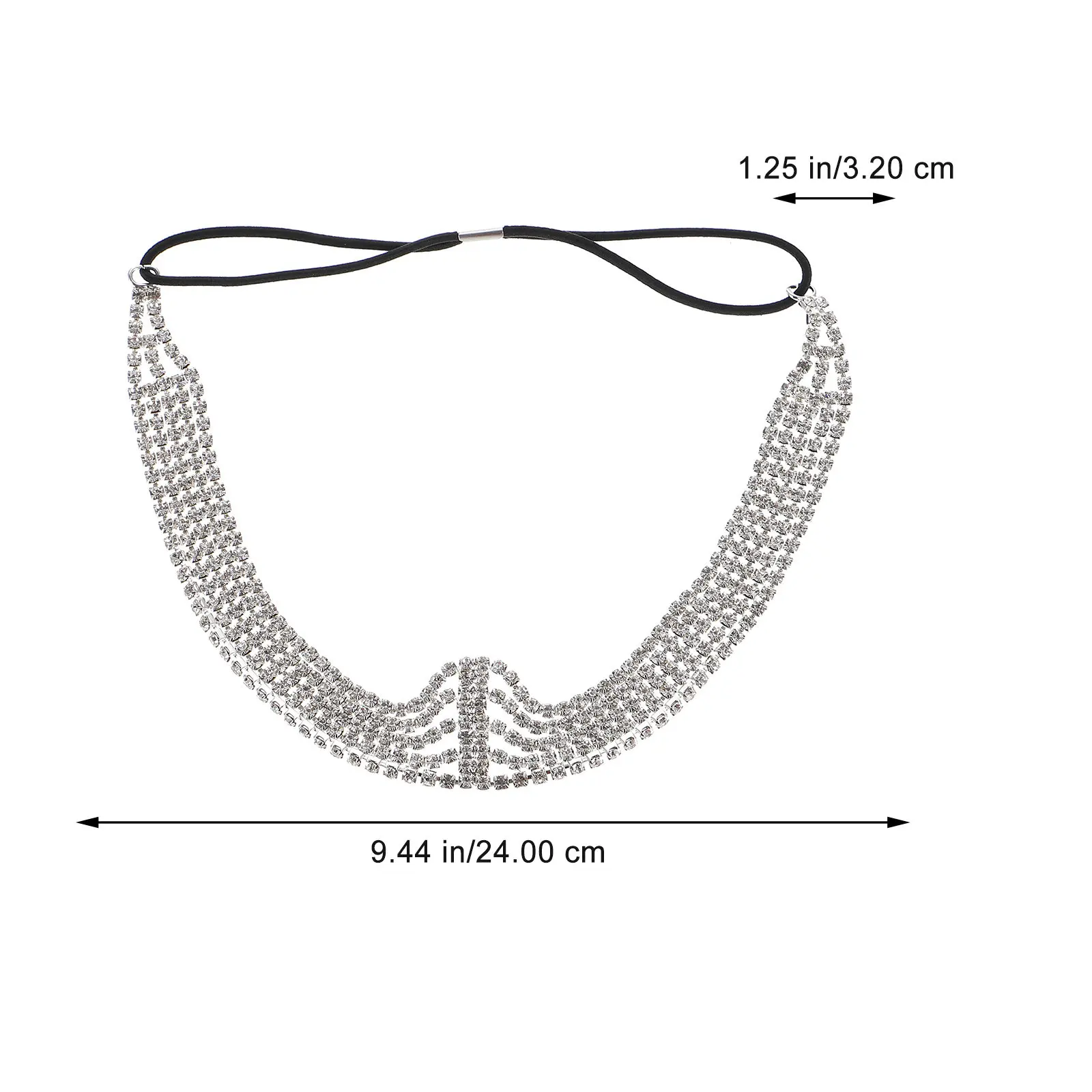 Stable Non-Slip Rhinestone Wedding Head Chain for Women Girls Bride Hair Jewelry Elegant Bridal Hair Chain Decor Fashionable