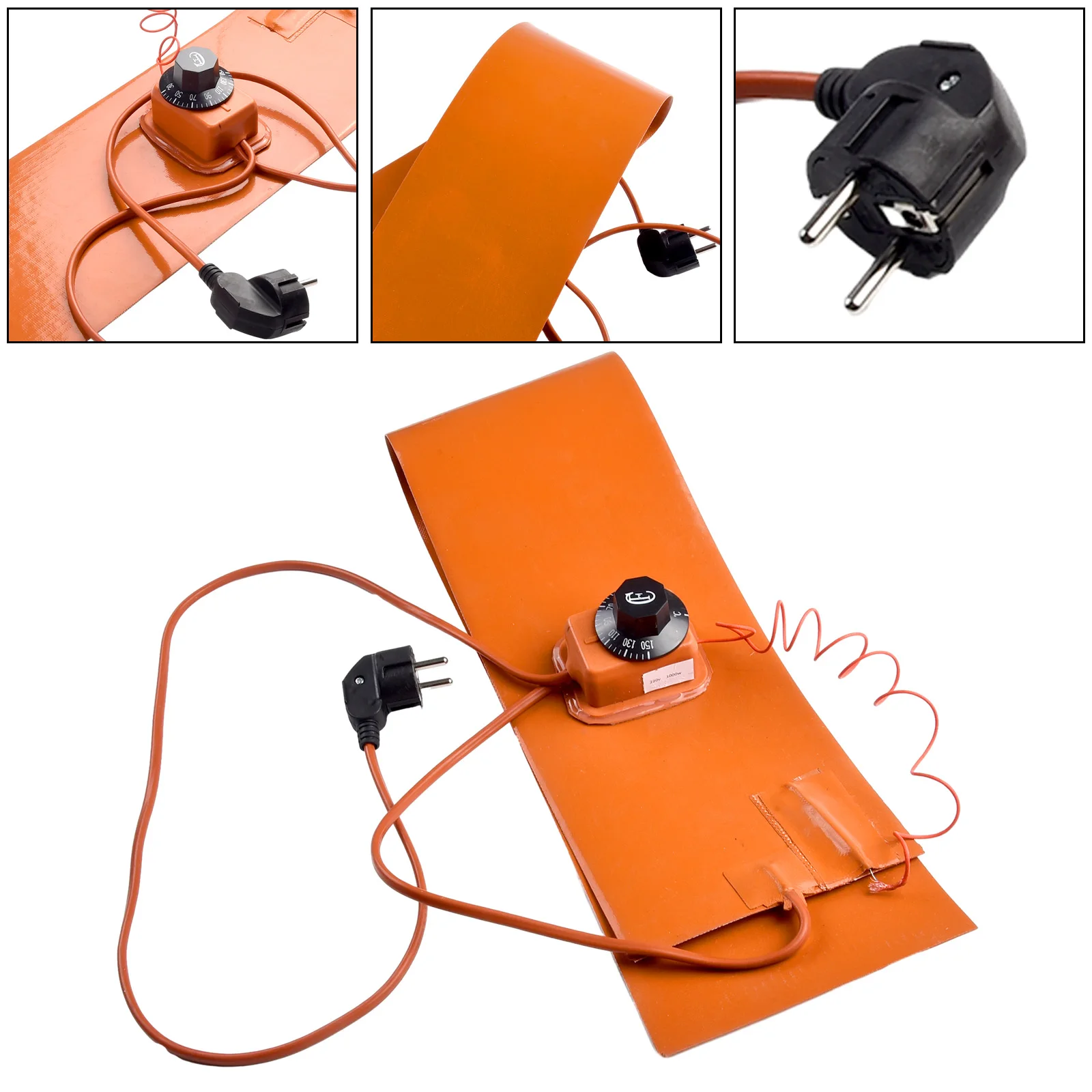 

1 Pc Silicone Heating Pad 15*91.5cm 220V 1200W-1300W EU Plug 200 Degree Heater Parts For Guitar Side Bending With Controller