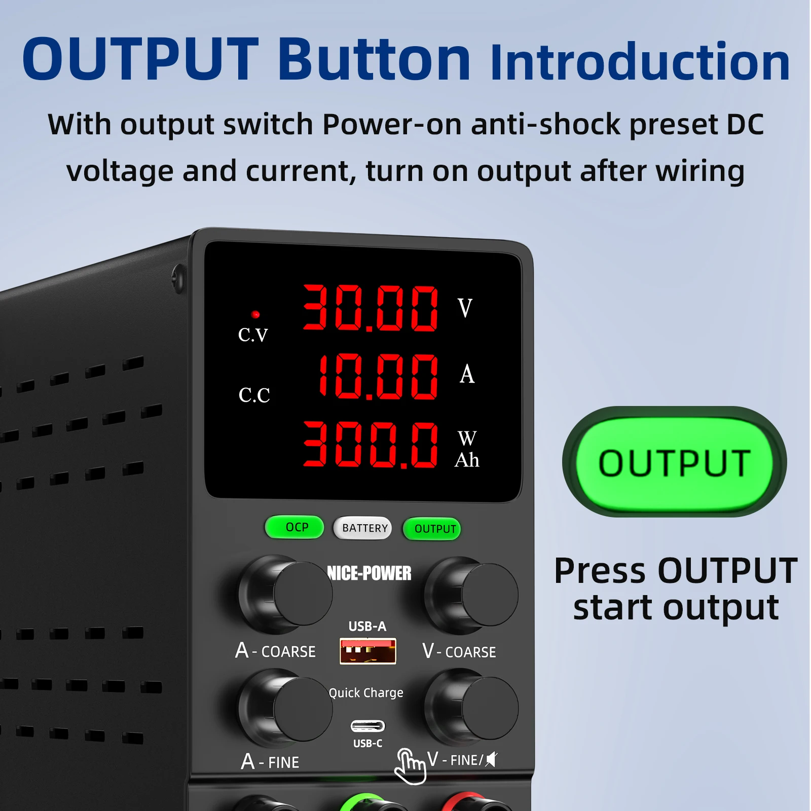 ترقية تيار مستمر مختبر التيار الكهربائي 30 فولت 60 فولت 120 فولت مقاعد البدلاء إمدادات الطاقة التشفير تنظيم الجهد الحالي ، OCCP OVP ، الشحن الذكي