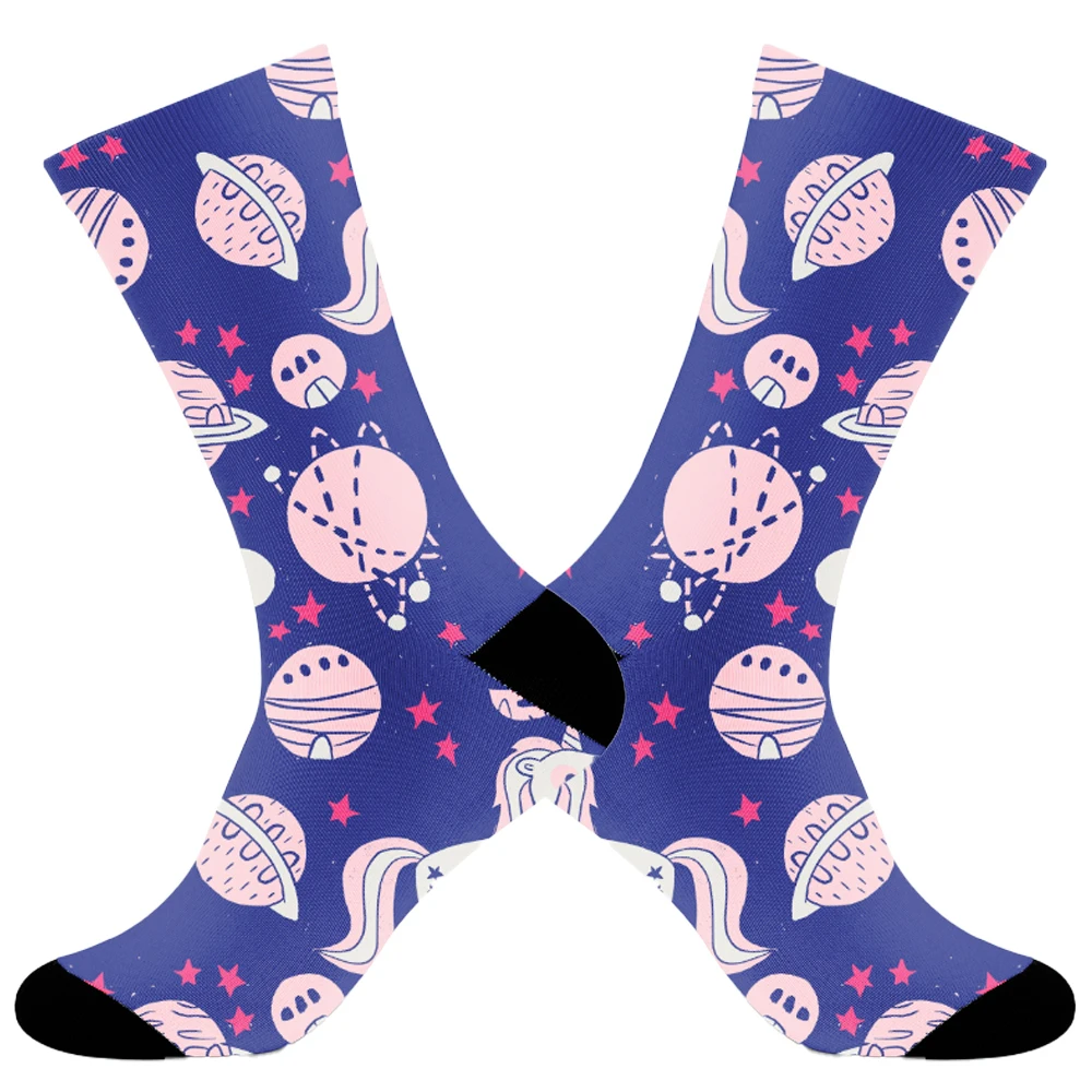 New Astronaut man Socks Cotton Harajuku Colorful Full Socks Women Space Streetwear