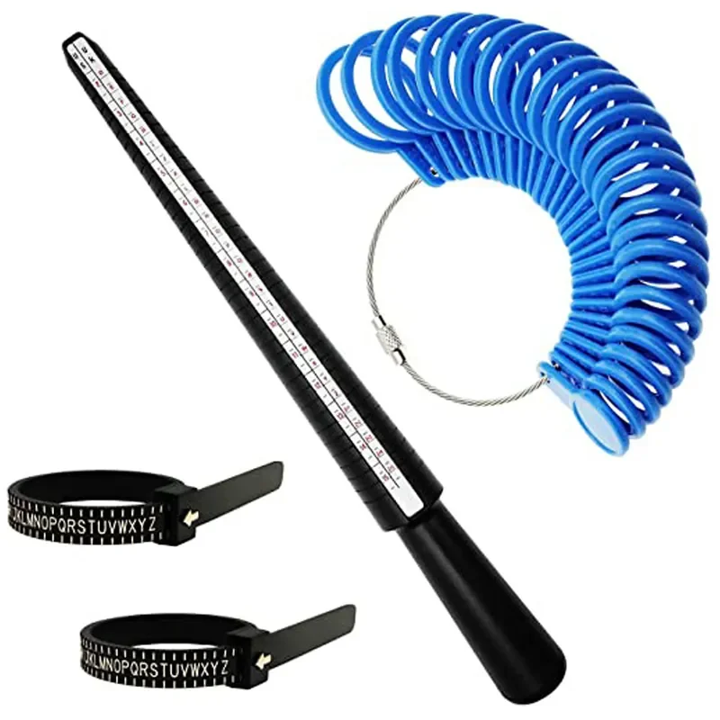 Hot sale4-Piece UKUS Plastic  Bar Blue British 1-17 Black British Measure for Ring Measurement