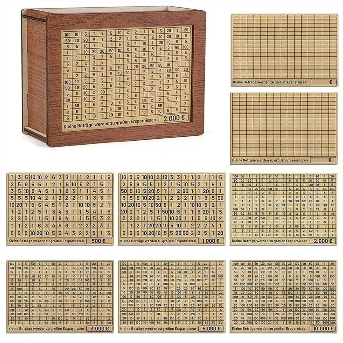 2026 Trend  Money Box with Reusable Small Financial Management Non- Wood Wooden Money Box Box with Saving Odorless A
