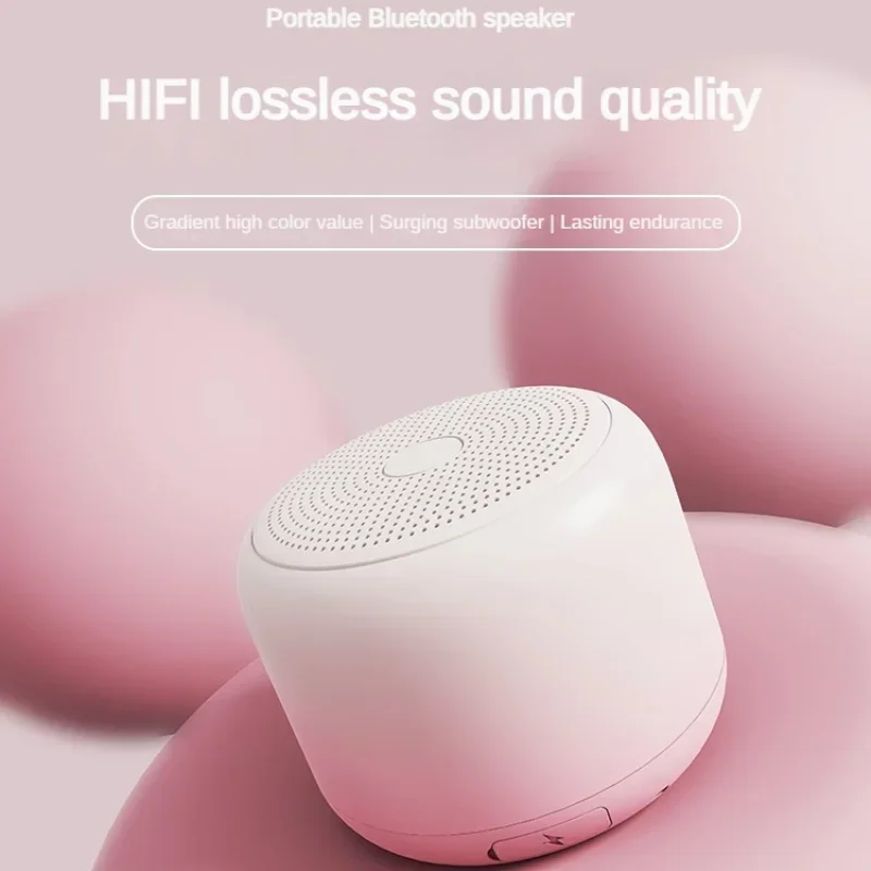 EWEADN Wireless Bluetooth Speaker High Quality Small Portable Mini Outdoor Subwoofer High Volume Pink Speaker Gift for Girls