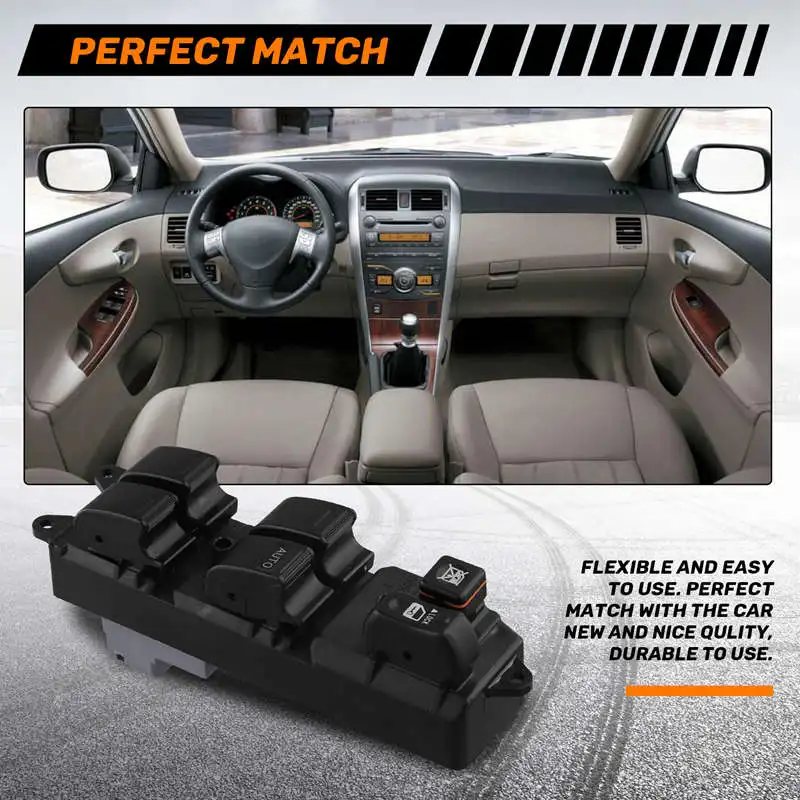 

Car Master Power Window Switch 84820-12470 For Toyota Corolla 2003-2008 NZE120 Front Window Lifter Control Switch