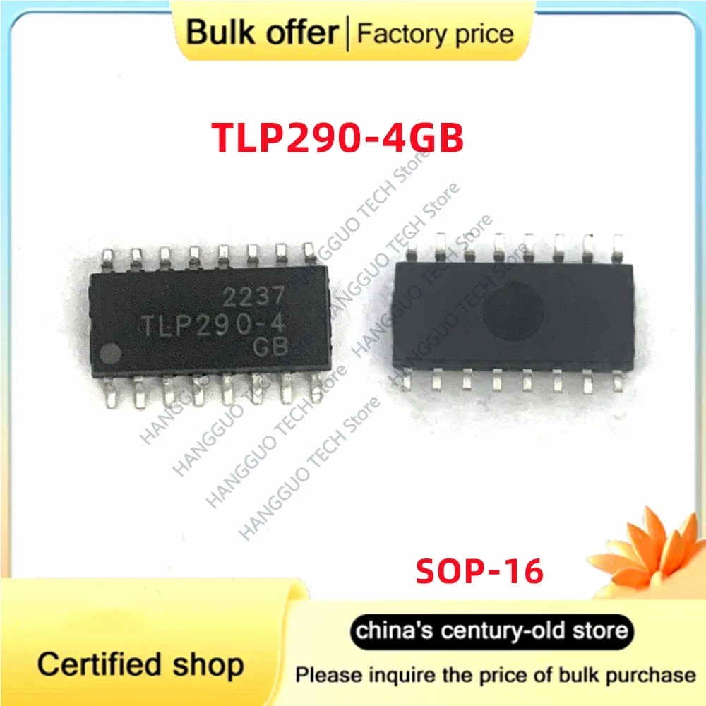 10 قطعة/الوحدة العلامة التجارية الجديدة الأصلي TLP290-4GB SOP16 التصحيح TLP290-4 أربع قنوات ثنائي الاتجاه المقرنة المعزل رقاقة