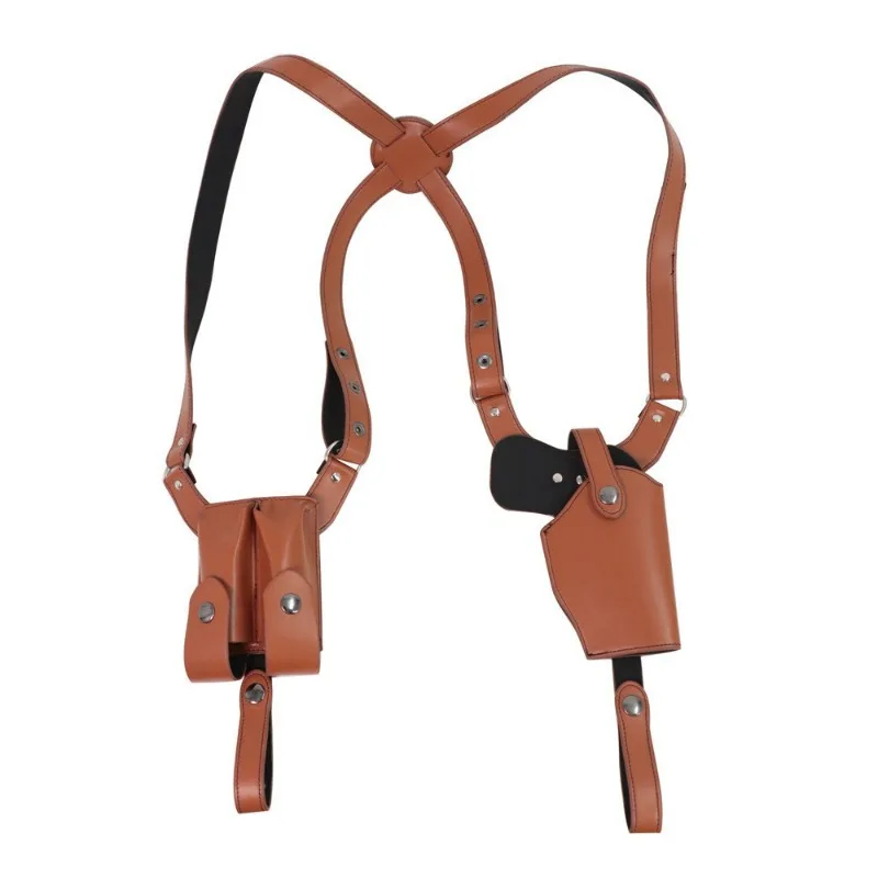Hidden Shoulder Strap Tactical Kit, Military Enthusiast Special Agent Leather Backpack Style Magazine Holder Equipment