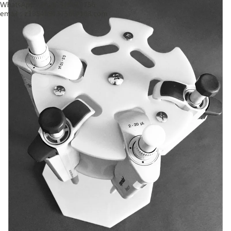 Rotary Pipette Stand, Round Pipettor Holder Circular Pipette Rack for Lab Pipette Storage Display