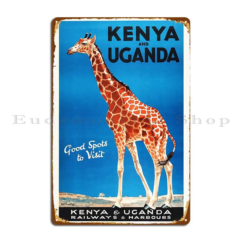 Kenya And Uganda Railways And Harbours Good Spot Metal Sign Garage Custom Home Design Designer Tin Sign Poster