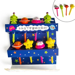 8PCS Children'S Space Fruit Fork Kids Snack Dessert Decoration Forks Toothpick Lunch Salad Decoration Accessories Cake Picks