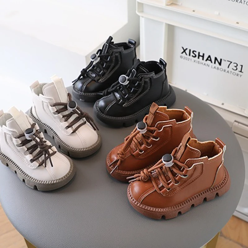 

BotasFashion Обувь для девочек Весенние новые детские ботинки Обувь для мальчиков на мягкой подошве Нескользящие детские ботинки Простые туфли на плоской подошве для девочек Botines Niña