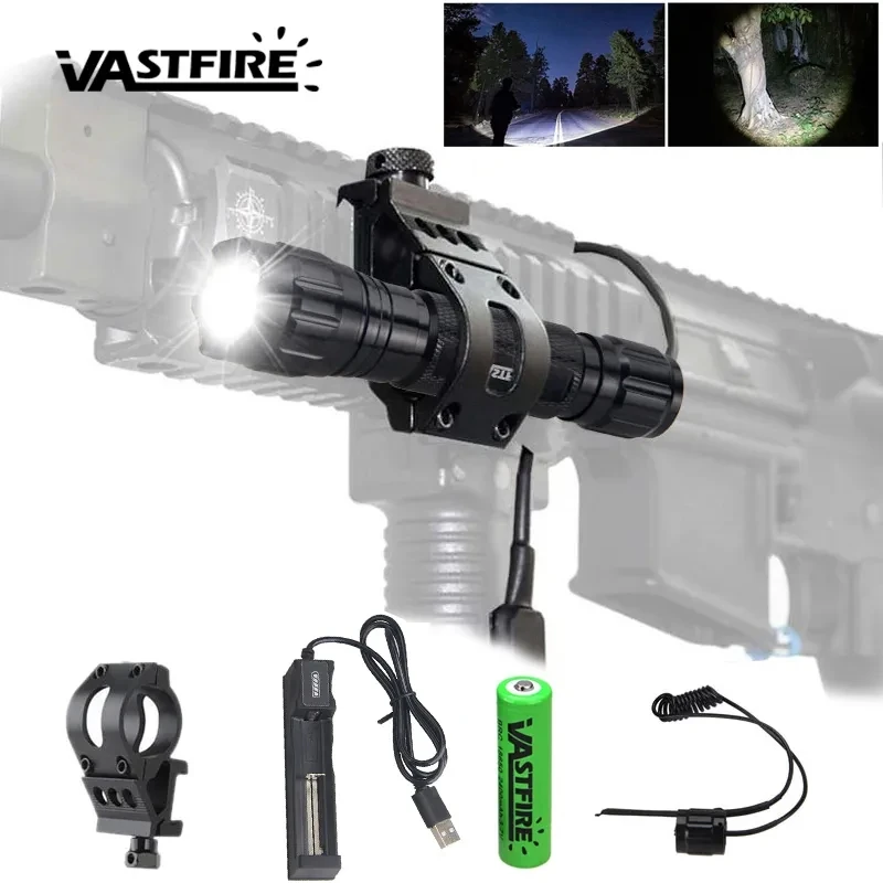 Lampe de poche LED 501B pour fusil de chasse et odor, lanterne d\'extérieur adaptée au rail de 20mm, lumière Scout, rouge foncé, vert, blanc, 5000lm