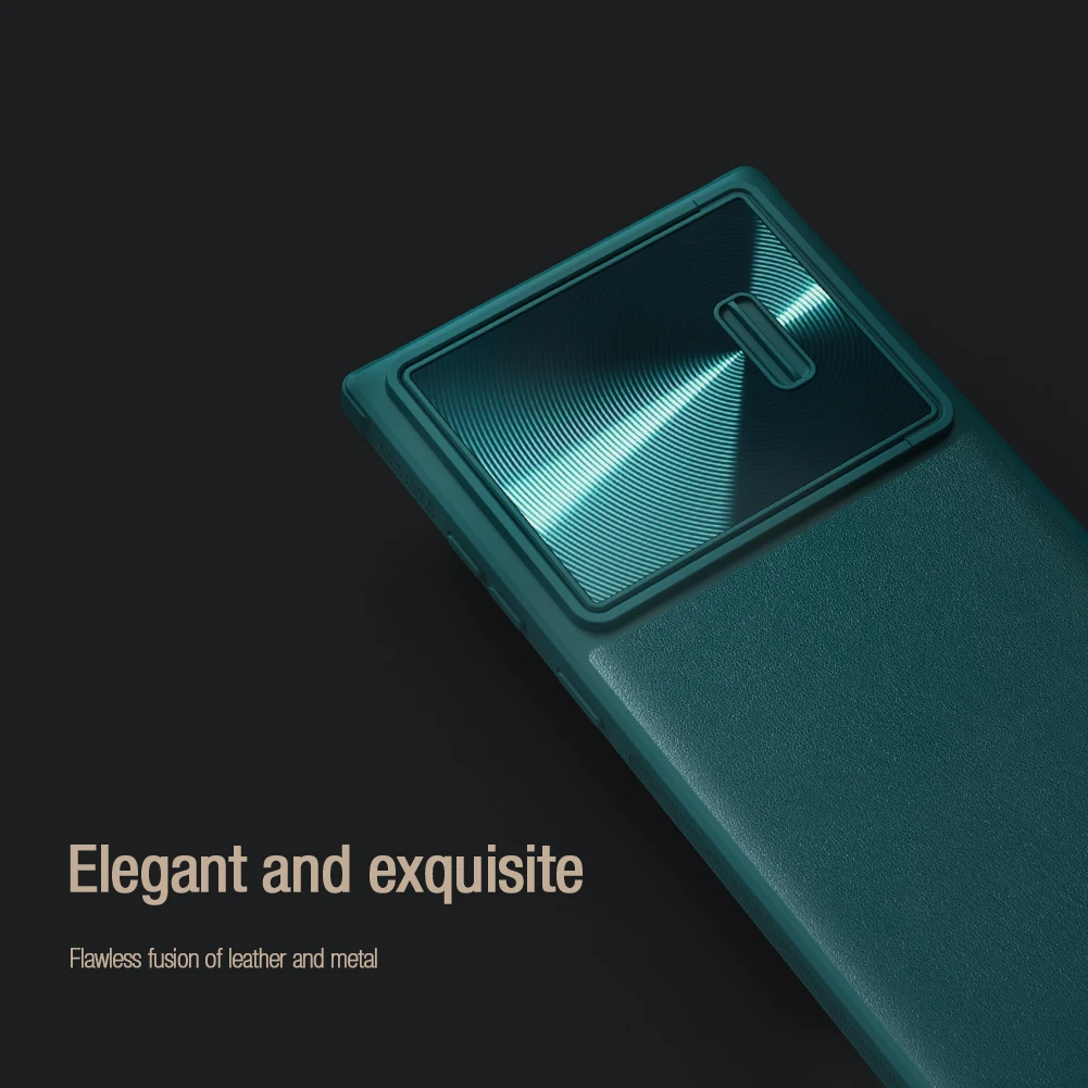 NILLKIN For Samsung Galaxy S23 Plus Ultra 5G Case Camshiled Leather Back Cover Slide Lens Camera Protection for S23 Plus Ultra