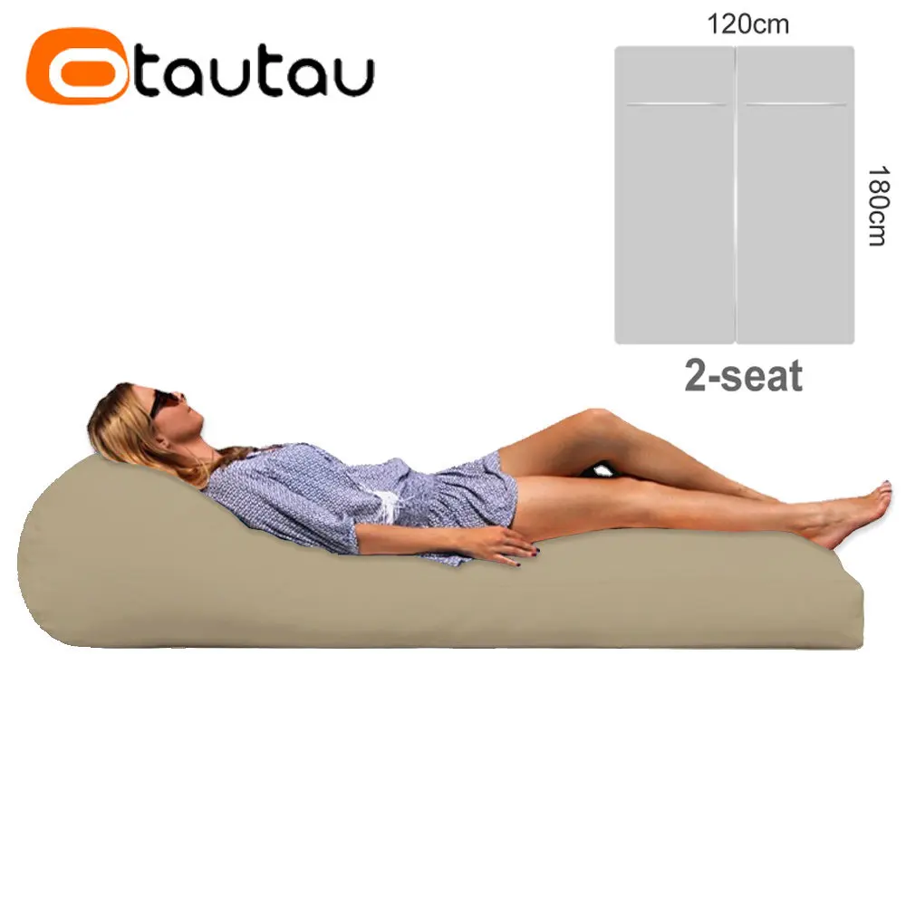 Otautau 2-zits Outdoor Zitzak Poef Hoes Zonder Vulmiddel Waterdicht Strandtuinkamp Chaise Lounge Slaapbank Zwembad Bladerzak