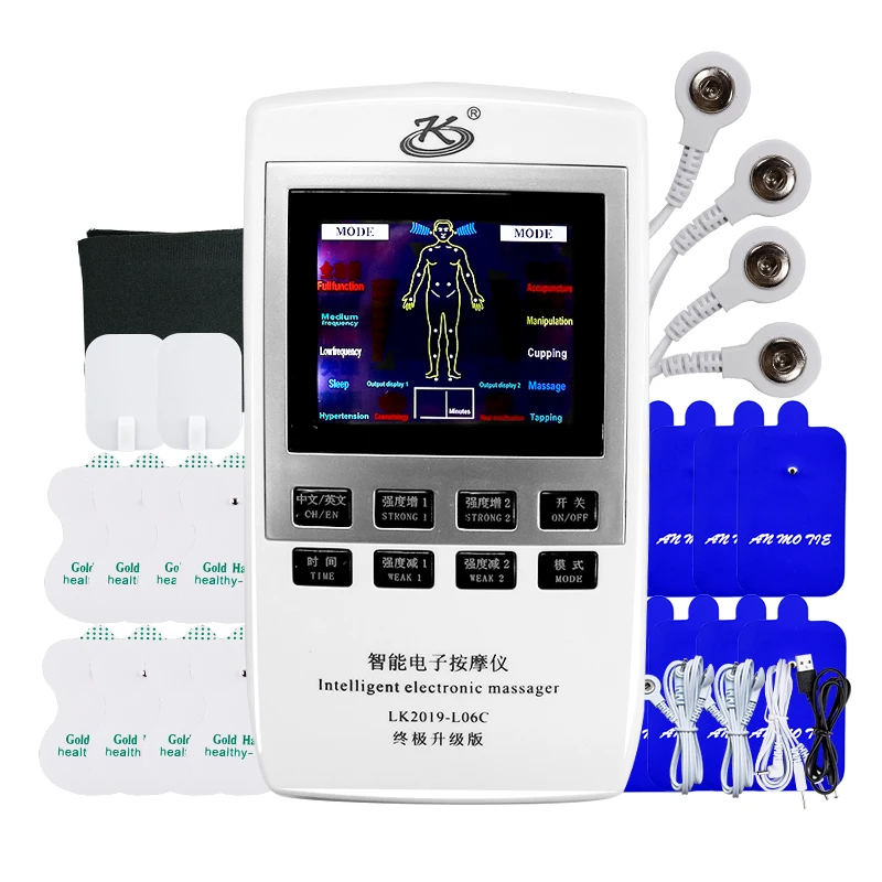 

Electronic EMS Muscle Stimulator Tens Pulse Massager Acupuncture Body Massage Machine Nerve Frequency Physiotherapy Device