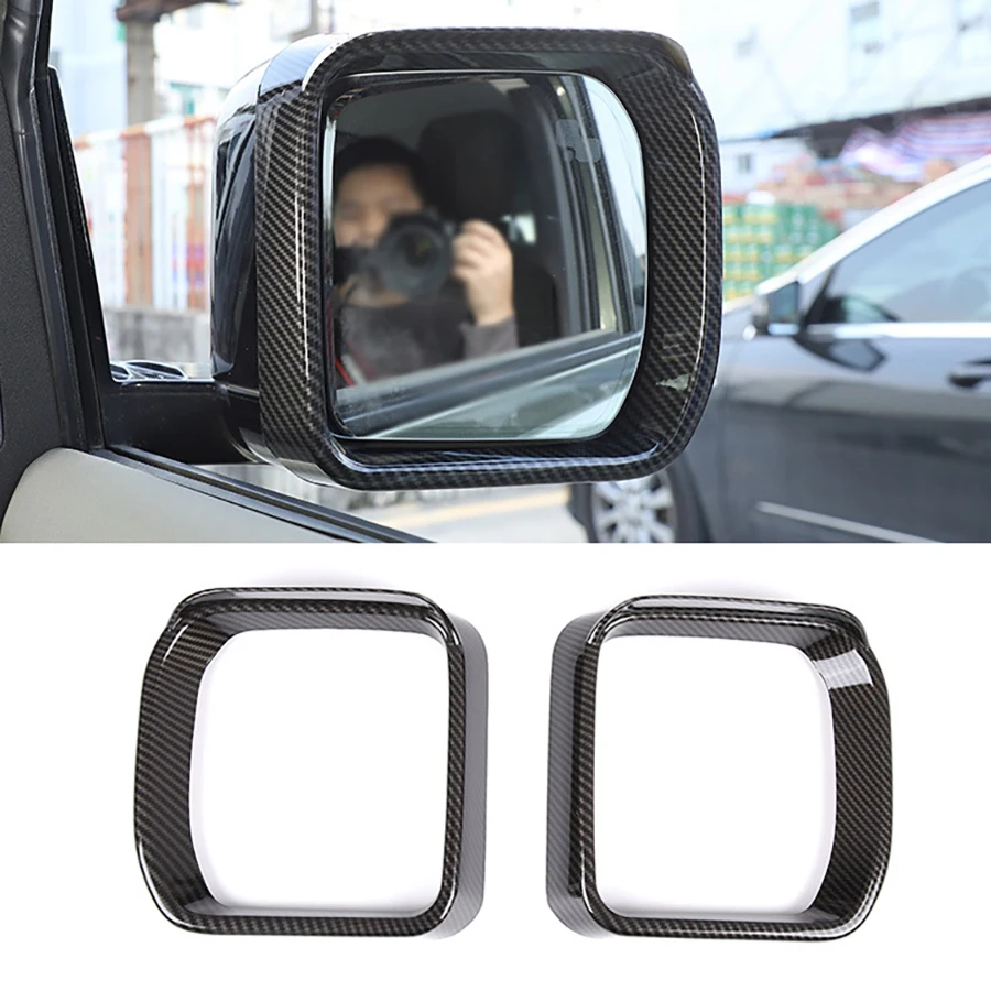 Carbon Fiber ABS Window Lift Button Cover Rearview Mirror Trim Gear Shift Switch Frame For Land Rover Defender 90 110 2020-2022