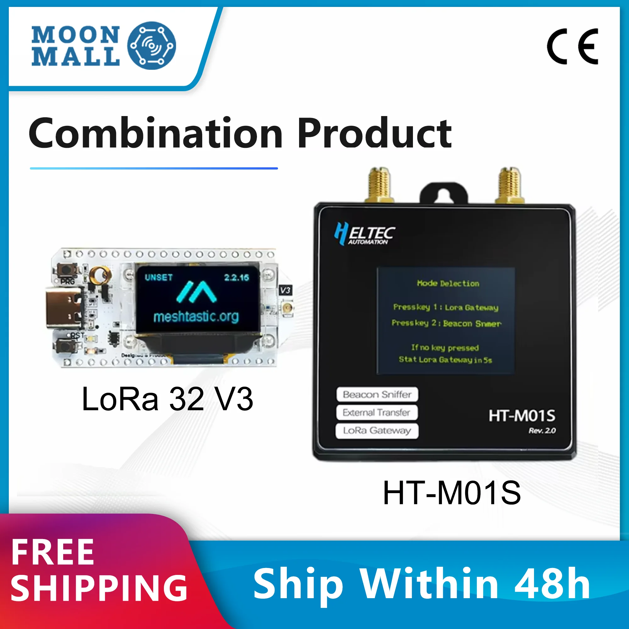 

Heltec M01S ESP32 SX1262 MCU LoRa 32 IoT dev-board Cloud Platform Ethernet 0.96 LED Display for smart cities and IoT makers