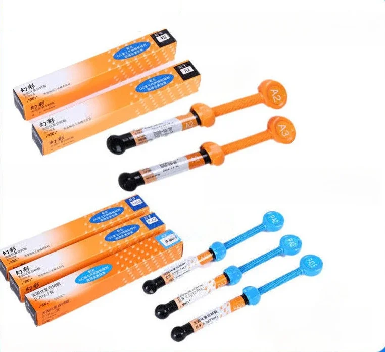 Dentistry Colorful Composite Nano Resin GC Photocuring Dental Restoration Filling Materials Anterior Posterior Teeth Laboratory