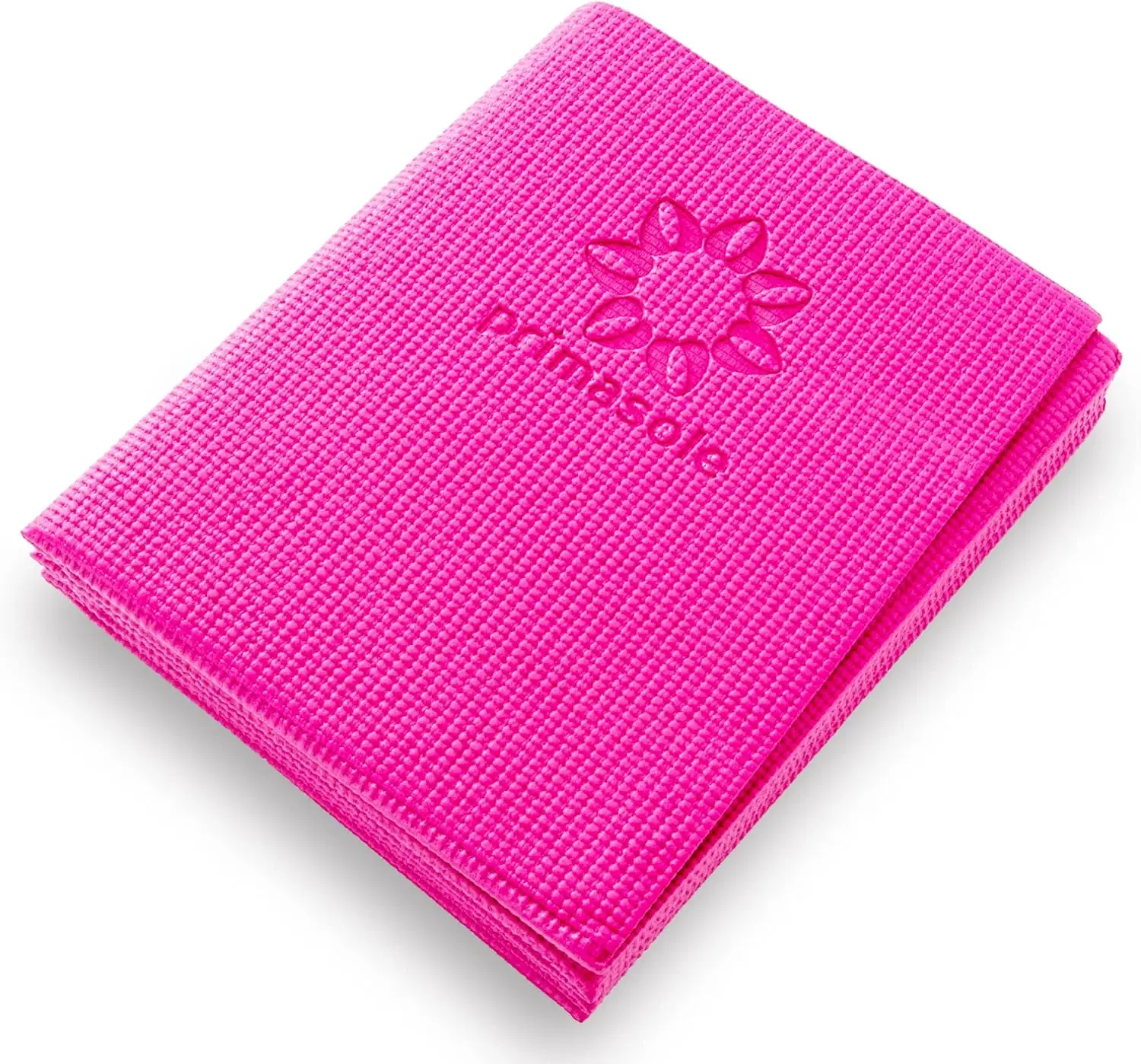 Folding Yoga Mat for Travel Pilates, 4mm Thick Tear-Resistant PVC, Easy to Carry to Class Park Beach, Lightweight and Foldable