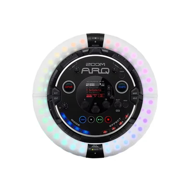 Compact ARQ-96 drum machine with looper and MIDI control for live performance Version 2.20 electronic synth sequencer offers