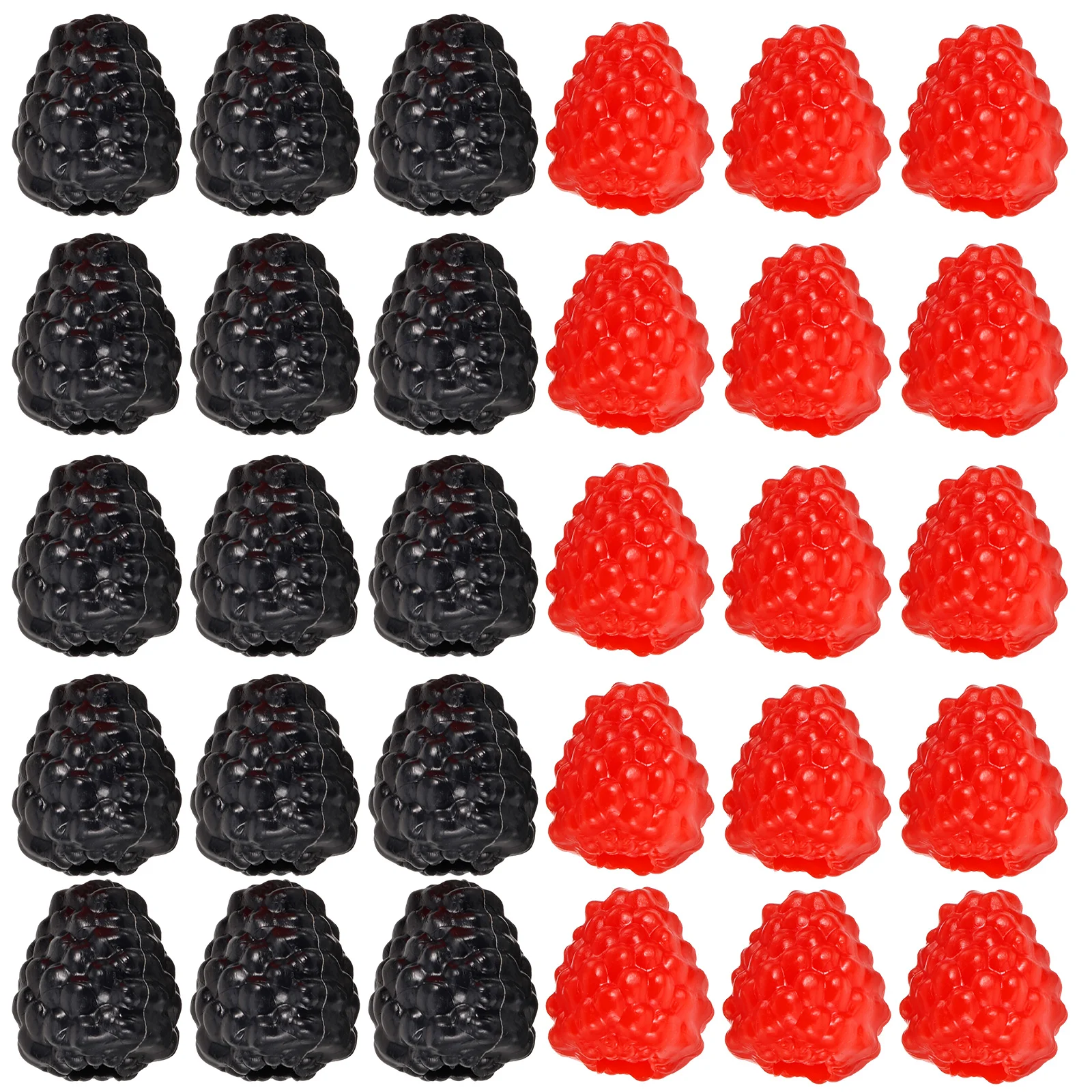 40 Pcs Home Decoration Ornaments Fruit Simulation Lifelike Raspberry Model PVC Plastic Soft Simulated Models Child False Fake