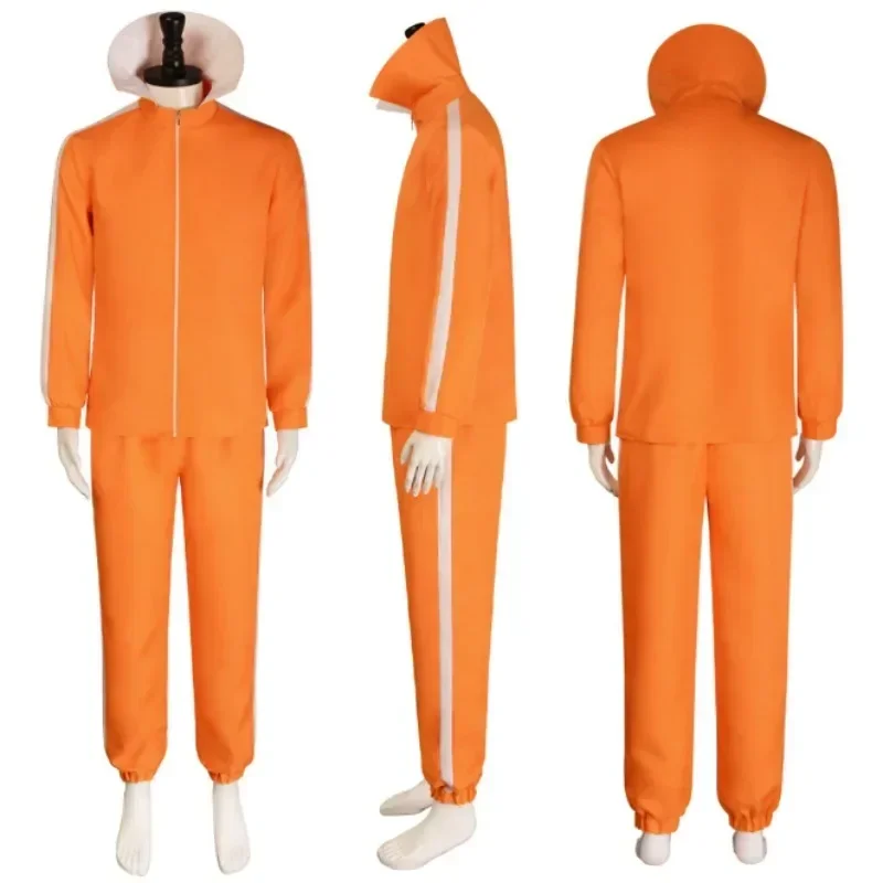 

Movie Vector Cosplay Costume Orange Jakect Pant Outfits Disguise Full Set for Men Halloween Fancy Suit Party Role Play Suit