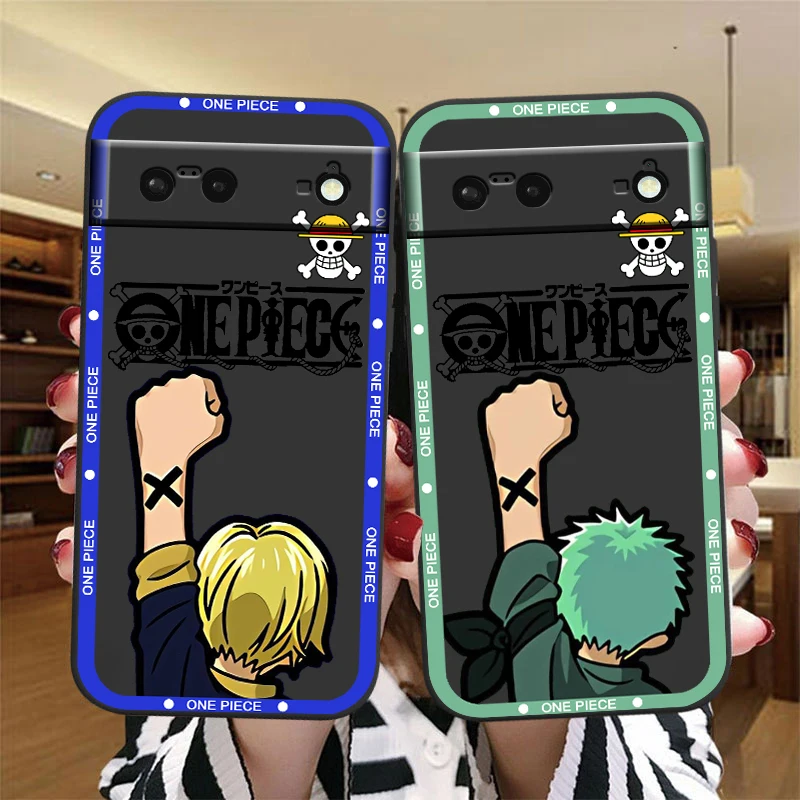 

One Piece Roronoa Zoro For Google Pixel 9 8 7A 7 6A 6 5A 5 4 4A XL 5G Black Silicon Shockproof Shell Cover Phone Case