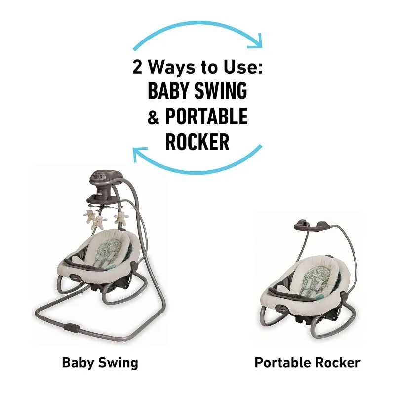 Swing and Rocking Chair with Six Swing Speeds and Music To Soothe Baby To Sleep