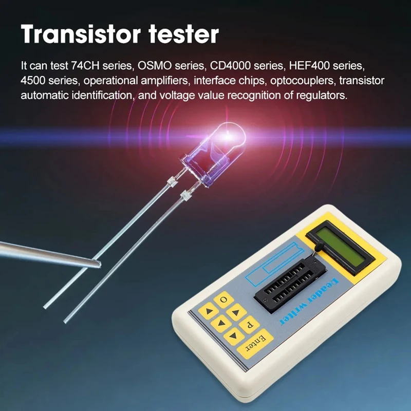 Integrated Circuit Tester Multi-Function Portable Convenient IC Tester Transistor Ntegrated Circuit IC Tester,1Set Durable