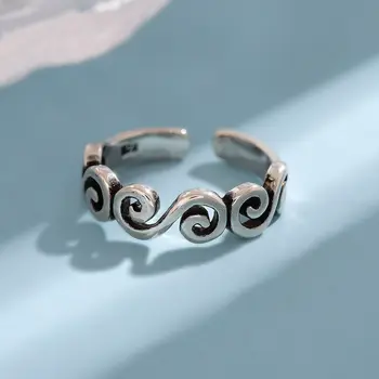 Oblíbené kreativní osobnosti 925 Sterling Silver Šperky Thai Silver Wishful Dámské Jednoduché Módní Otevírací Prsteny R263 10 nejlepší prodej Stříbrné šperky 925 z Thajska - №6