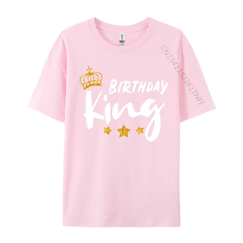 Birthday King Mens Golden Mens Men 2024 Newest Funny T Shirt Premium Cotton Men Tshirt Normal Normal Tops Shirt Drop Shipping