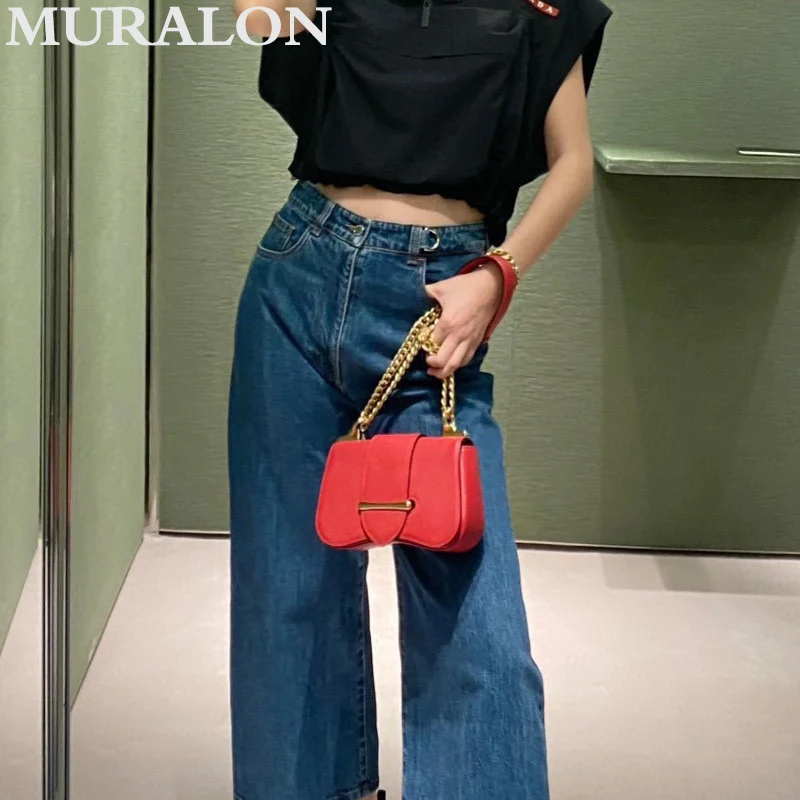 

Fashion Handbag Ladie Luxury Shoulder Bag Casual Formal Metal Buckle Chain Bag 2024 New Trend All-match Retro Banquet Armpit Bag