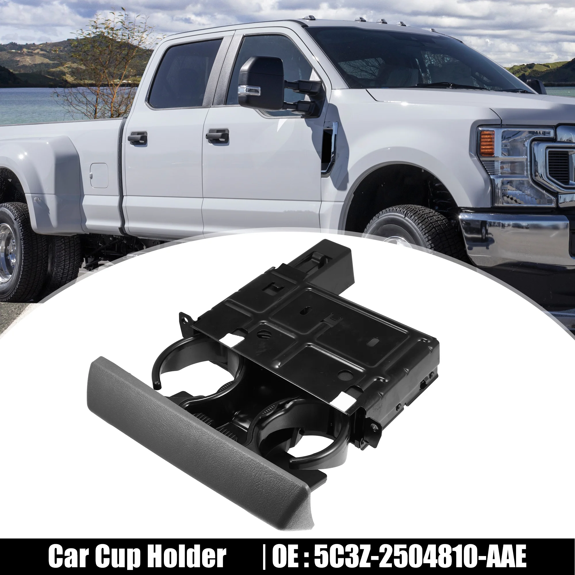 

X Autohaux Car Dashboard Cup Holder Storage Bracket 5C3Z-2504810-AAE for Ford F-250 F-350 F-450 F-550 Super Duty 2005-2007