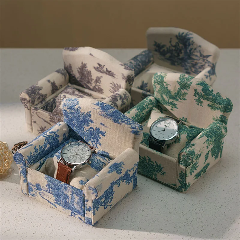 

retro Sofa shape watch display stand jewelry counter window bracelet and wristwatch organizer Bangles chain Decorative tray