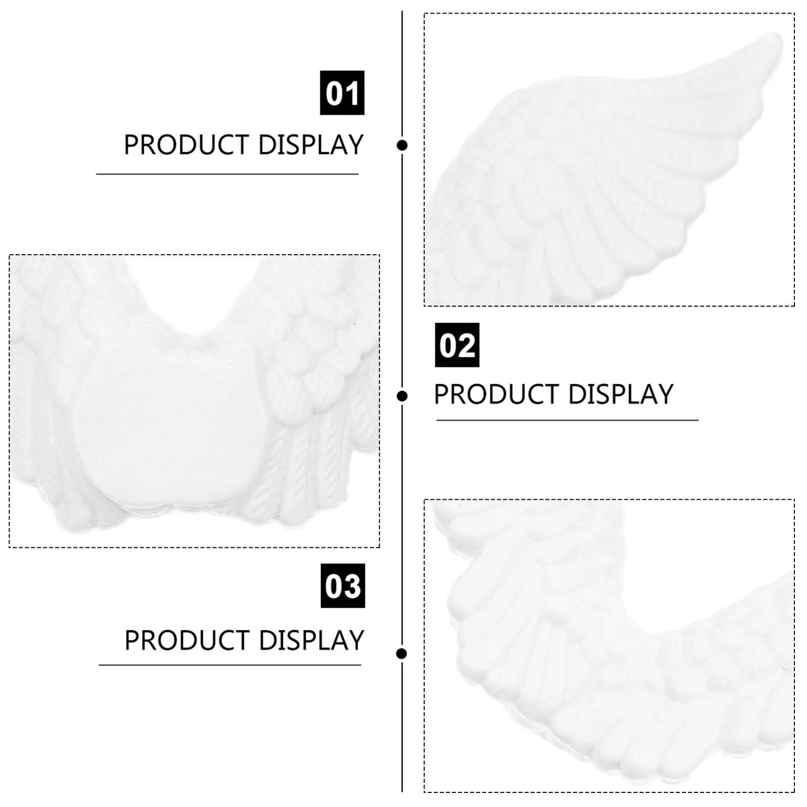 

24pcs Angel Wings Diy Craft Ornaments White Plastic Unfinished Pendants For Christmas Tree Decorations Diy Craft Supply